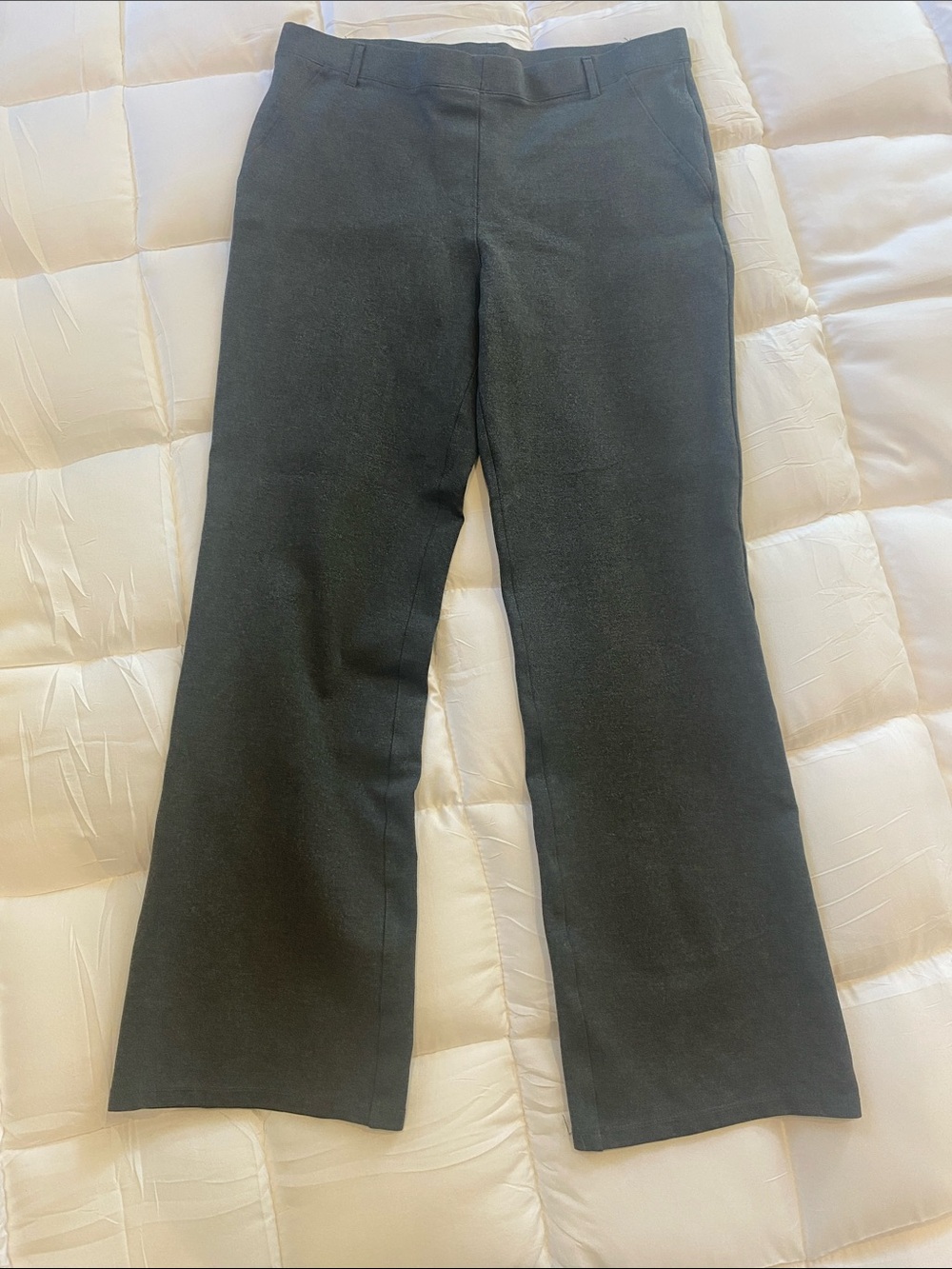 Quince Charcoal Boot-Cut pants